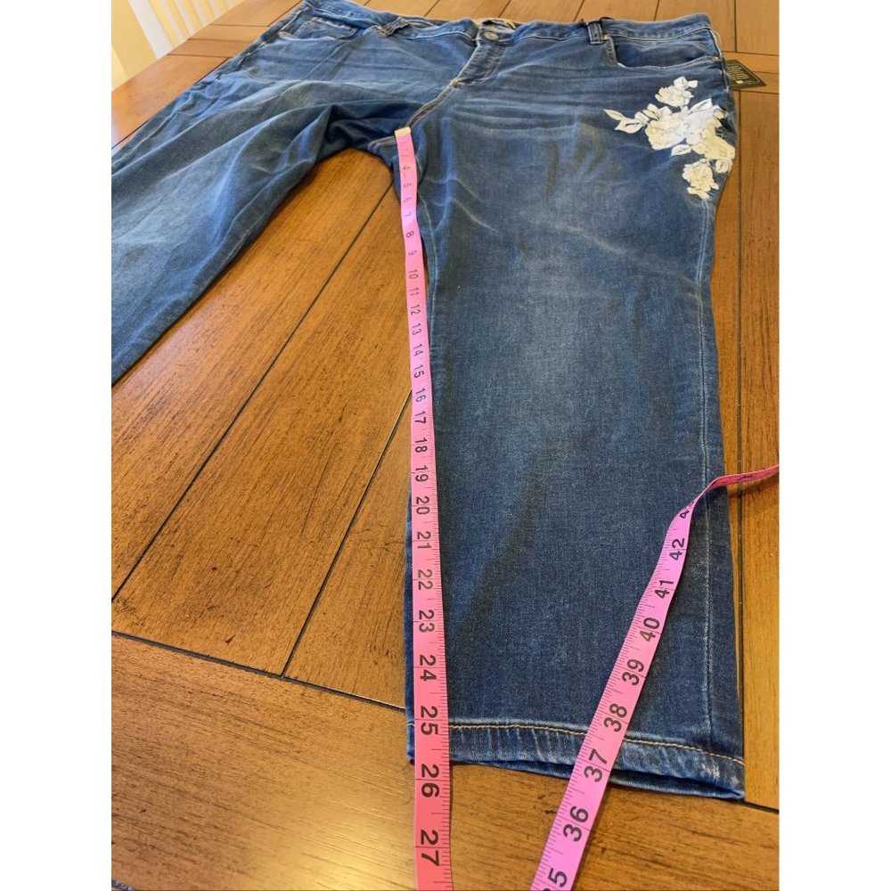 Kut From The Kloth Janet Ankle Skinny Embroidered Jeans 24W NWT - Picture 13 of 14